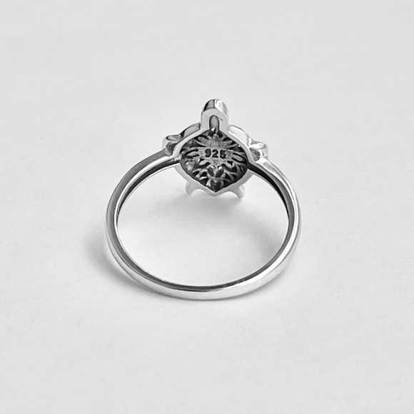 Sterling Silver Mandala Turtle Ring, Sea Ring, Animal Ring, Flower Ring - Picture 12 of 13
